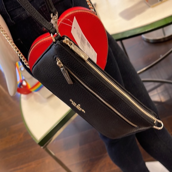 Kate Spade Leila Pebble Leather Convertible Wristlet Wallet Clutch Black - Picture 9 of 16